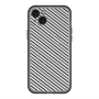 スリムプロテクションプレミアムケース with MagSafe［ Small Stripe - Gray × Black ］