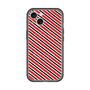 スリムプロテクションプレミアムケース with MagSafe［ Small Stripe - Red × Black ］