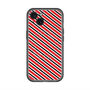 スリムプロテクションプレミアムケース with MagSafe［ Small Stripe - Red × Black ］