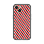 スリムプロテクションプレミアムケース with MagSafe［ Small Stripe - Red × Black ］
