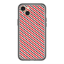 スリムプロテクションプレミアムケース with MagSafe［ Small Stripe - Red × Black ］