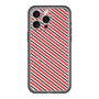 スリムプロテクションプレミアムケース with MagSafe［ Small Stripe - Red × Black ］