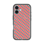 スリムプロテクションプレミアムケース with MagSafe［ Small Stripe - Red × Black ］