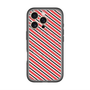 スリムプロテクションプレミアムケース with MagSafe［ Small Stripe - Red × Black ］