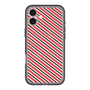 スリムプロテクションプレミアムケース with MagSafe［ Small Stripe - Red × Black ］