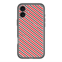 スリムプロテクションプレミアムケース with MagSafe［ Small Stripe - Red × Black ］