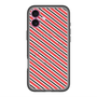 スリムプロテクションプレミアムケース with MagSafe［ Small Stripe - Red × Black ］