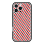 スリムプロテクションプレミアムケース with MagSafe［ Small Stripe - Red × Black ］