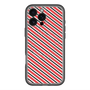 スリムプロテクションプレミアムケース with MagSafe［ Small Stripe - Red × Black ］