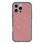 スリムプロテクションプレミアムケース with MagSafe［ Small Stripe - Red × Black ］