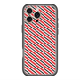 スリムプロテクションプレミアムケース with MagSafe［ Small Stripe - Red × Black ］