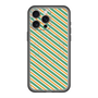 スリムプロテクションプレミアムケース with MagSafe［ Small Stripe - Green × Orange ］