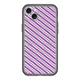 スリムプロテクションプレミアムケース with MagSafe［ Small Stripe - Purple × Pink ］