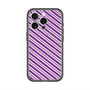 スリムプロテクションプレミアムケース with MagSafe［ Small Stripe - Purple × Pink ］