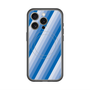 スリムプロテクションプレミアムケース with MagSafe［ Middle Stripe - Blue ］