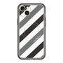スリムプロテクションプレミアムケース with MagSafe［ Big Stripe - Black × Gray ］