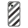 スリムプロテクションプレミアムケース with MagSafe［ Big Stripe - Black × Gray ］