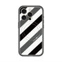 スリムプロテクションプレミアムケース with MagSafe［ Big Stripe - Black × Gray ］