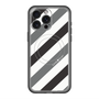 スリムプロテクションプレミアムケース with MagSafe［ Big Stripe - Black × Gray ］