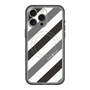 スリムプロテクションプレミアムケース with MagSafe［ Big Stripe - Black × Gray ］