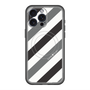 スリムプロテクションプレミアムケース with MagSafe［ Big Stripe - Black × Gray ］