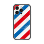 スリムプロテクションプレミアムケース with MagSafe［ Big Stripe - Red × Blue ］