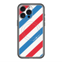 スリムプロテクションプレミアムケース with MagSafe［ Big Stripe - Red × Blue ］
