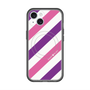スリムプロテクションプレミアムケース with MagSafe［ Big Stripe - Purple × Pink ］