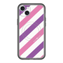 スリムプロテクションプレミアムケース with MagSafe［ Big Stripe - Purple × Pink ］