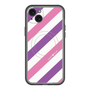 スリムプロテクションプレミアムケース with MagSafe［ Big Stripe - Purple × Pink ］
