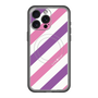 スリムプロテクションプレミアムケース with MagSafe［ Big Stripe - Purple × Pink ］