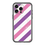 スリムプロテクションプレミアムケース with MagSafe［ Big Stripe - Purple × Pink ］