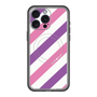スリムプロテクションプレミアムケース with MagSafe［ Big Stripe - Purple × Pink ］