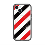 スリムプロテクションプレミアムケース with MagSafe［ Big Stripe - Red × Black ］