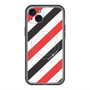 スリムプロテクションプレミアムケース with MagSafe［ Big Stripe - Red × Black ］