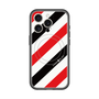 スリムプロテクションプレミアムケース with MagSafe［ Big Stripe - Red × Black ］