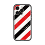 スリムプロテクションプレミアムケース with MagSafe［ Big Stripe - Red × Black ］