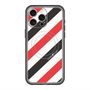 スリムプロテクションプレミアムケース with MagSafe［ Big Stripe - Red × Black ］