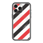 スリムプロテクションプレミアムケース with MagSafe［ Big Stripe - Red × Black ］