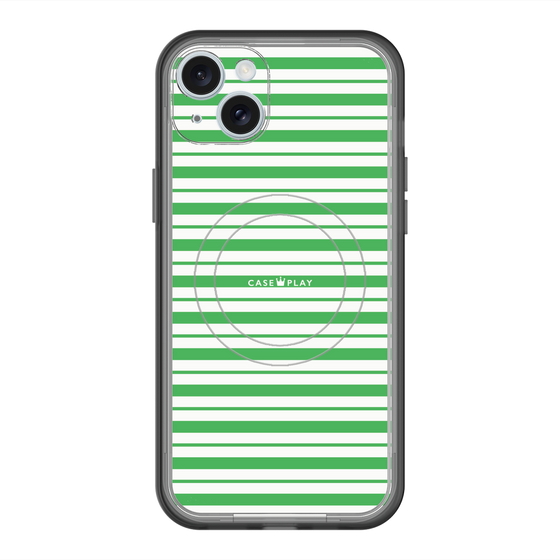スリムプロテクションプレミアムケース with MagSafe［ Small Border - Green ］