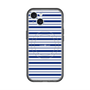 スリムプロテクションプレミアムケース with MagSafe［ Small Border - Navy ］