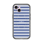 スリムプロテクションプレミアムケース with MagSafe［ Small Border - Navy ］