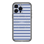 スリムプロテクションプレミアムケース with MagSafe［ Small Border - Navy ］