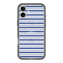 スリムプロテクションプレミアムケース with MagSafe［ Small Border - Navy ］