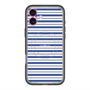 スリムプロテクションプレミアムケース with MagSafe［ Small Border - Navy ］