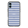 スリムプロテクションプレミアムケース with MagSafe［ Small Border - Navy ］