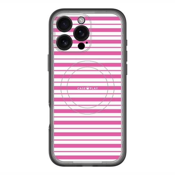 スリムプロテクションプレミアムケース with MagSafe［ Small Border - Pink ］
