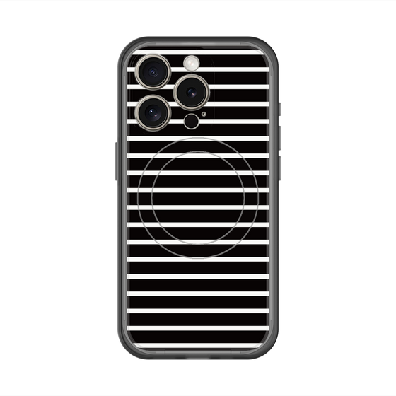 スリムプロテクションプレミアムケース with MagSafe［ Middle Border - Black ］