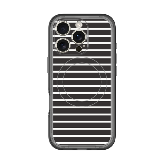 スリムプロテクションプレミアムケース with MagSafe［ Middle Border - Black ］