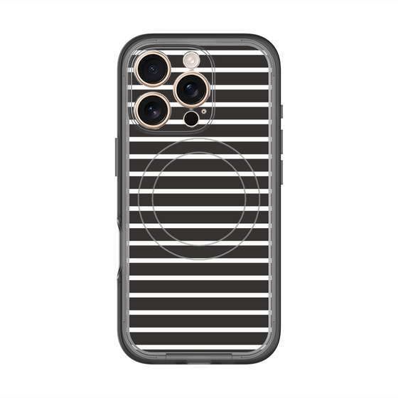 スリムプロテクションプレミアムケース with MagSafe［ Middle Border - Black ］